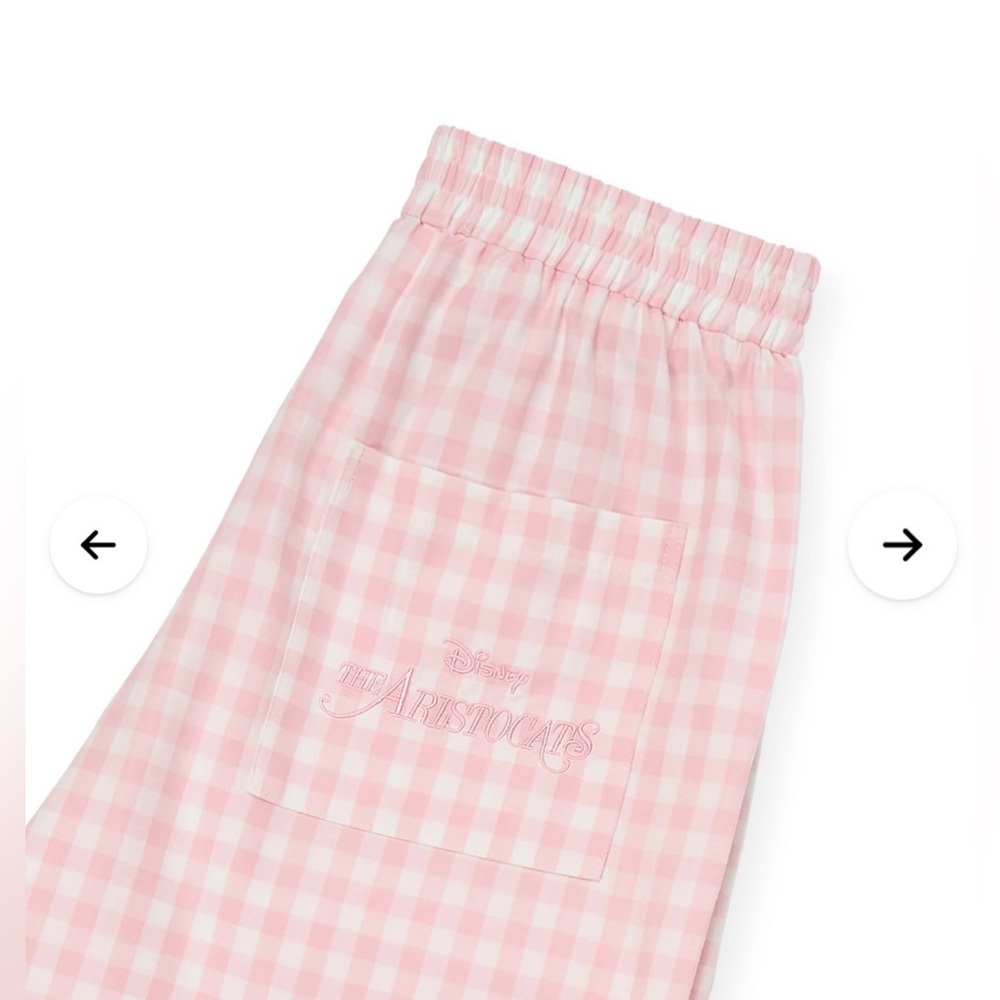 BNWT Cakeworthy Disney Artistocats Pink Gingham Elastic Waist Lounge Pant - Picture 3 of 14